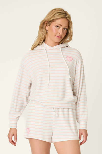 J'Adore Amour Sweetheart Stripes Hoodie