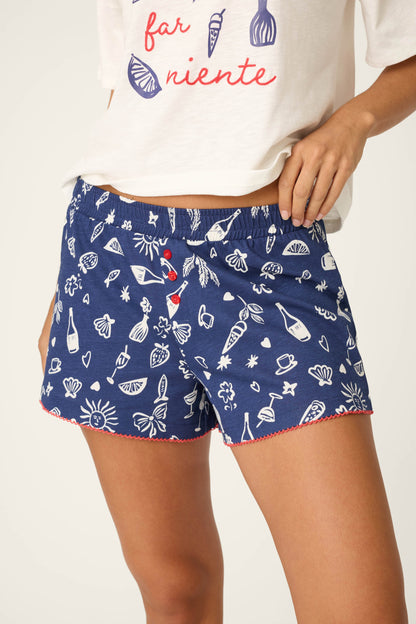 Playful Prints Al Fresco Bistro Sleep Shorts