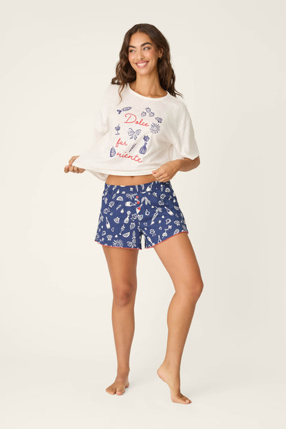 Playful Prints Al Fresco Bistro Sleep Shorts