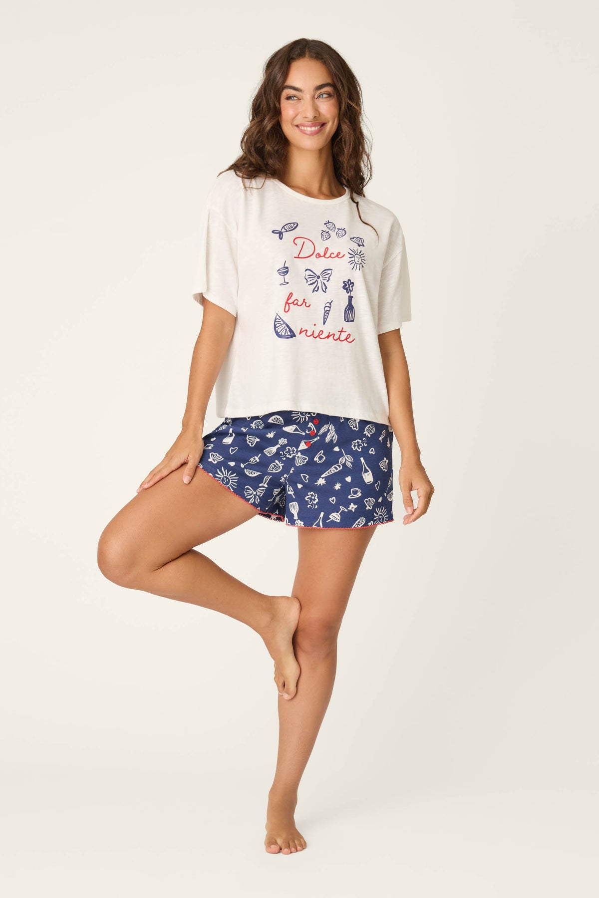 Playful Prints Dolce Far Niente Short PJ Set