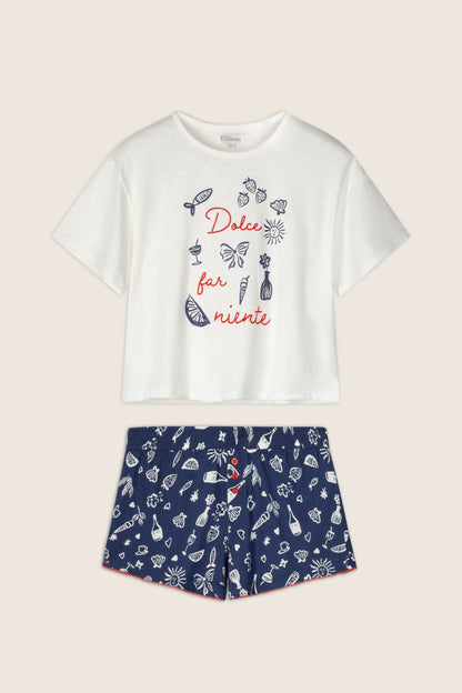 Playful Prints Dolce Far Niente Short PJ Set