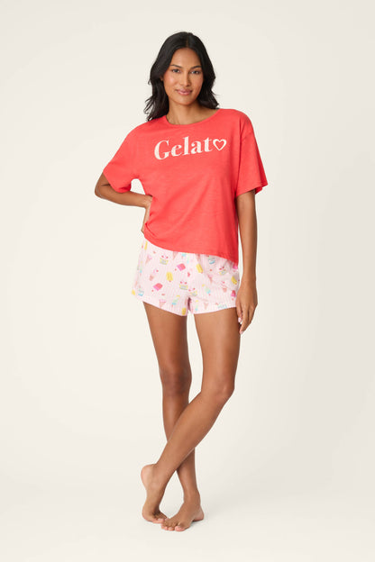 Playful Prints Gelato Love Short PJ Set