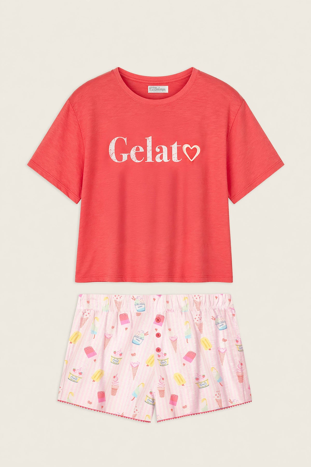 Playful Prints Gelato Love Short PJ Set