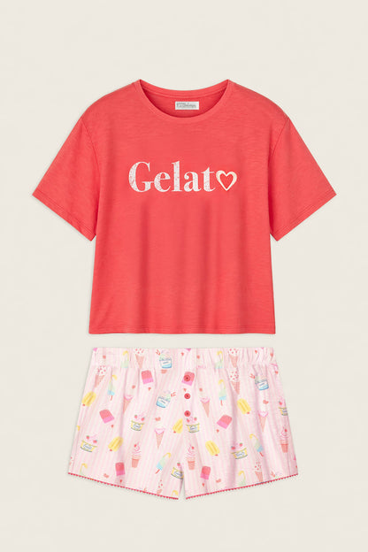 Playful Prints Gelato Love Short PJ Set