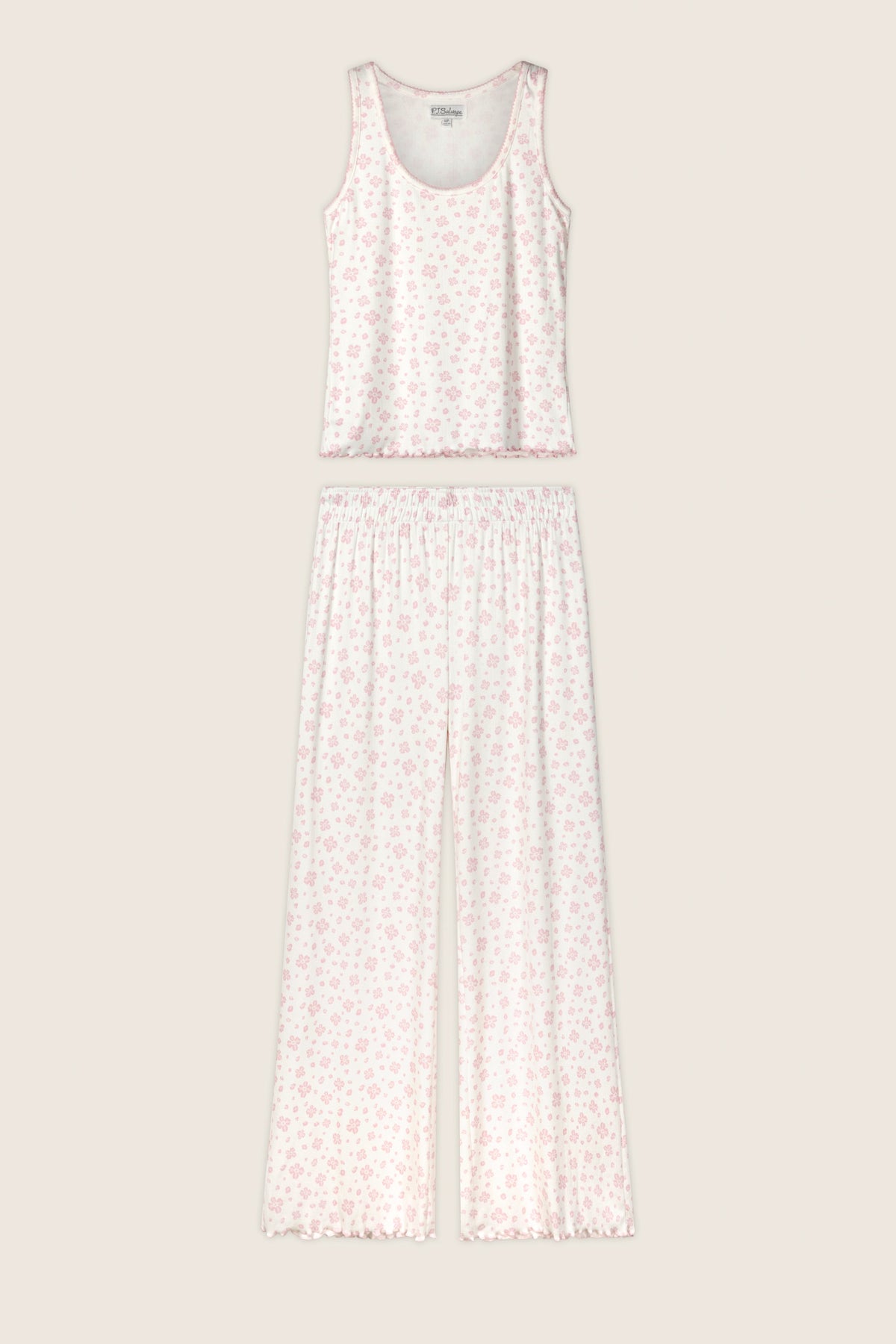 Pretty Petals Sweet Pink Floral Print Long PJ Set