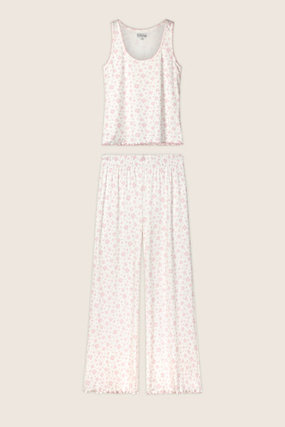 Pretty Petals Sweet Pink Floral Print Long PJ Set