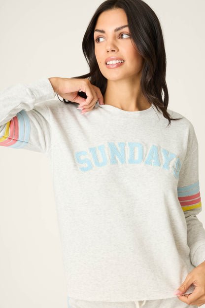 Sunday Funday Boucle "Sundays" Sweatshirt