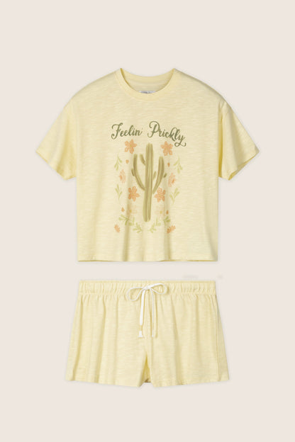 Softee "Feelin' Prickly" Graphic Print Short PJ Set