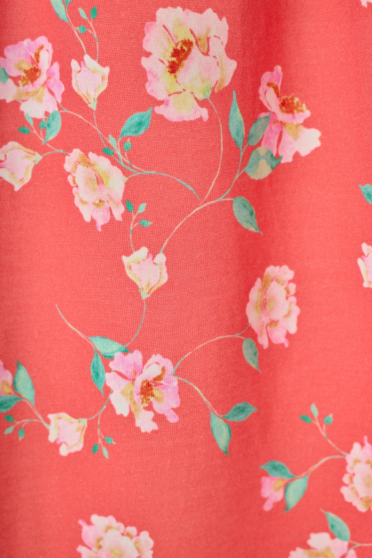 Siesta Dreams Dark Coral Floral Print Tank Top