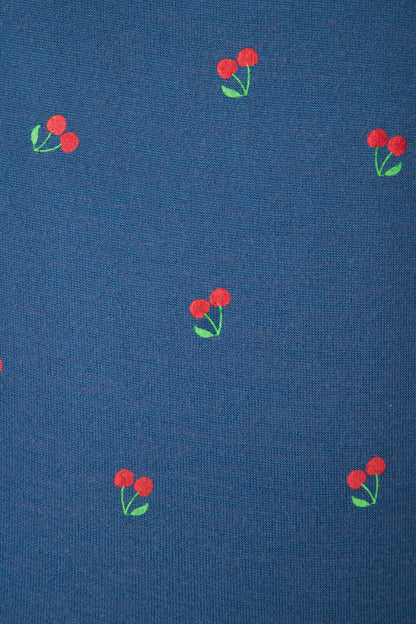 Star Spangled True Navy Cherry Print Sleep Shorts