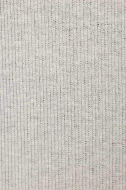 Textured Essentials Heather Grey Open Leg Pants