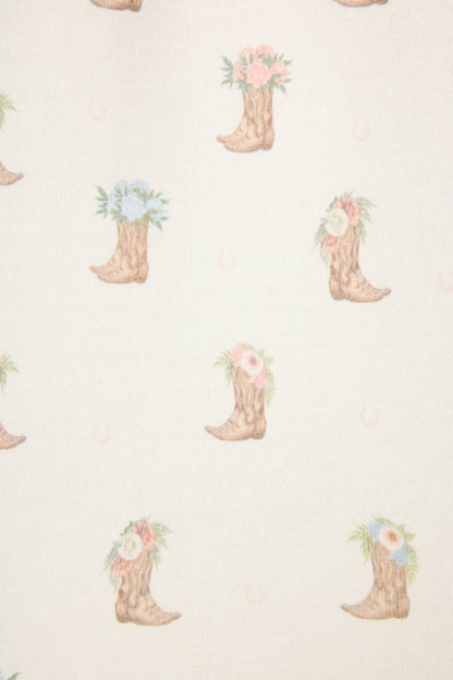 Western Blooms Boot Bouquet Banded Pants
