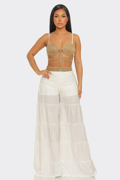 Coastal Goddess Wide-Leg Jumpsuit - Ivory