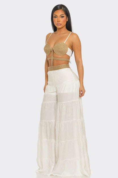 Coastal Goddess Wide-Leg Jumpsuit - Ivory