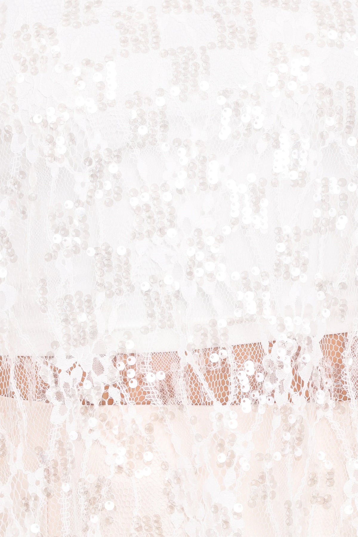Yonder Sheer Lace Tee Top - White
