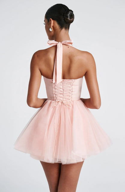 Keely Mini Dress - Soft Peach