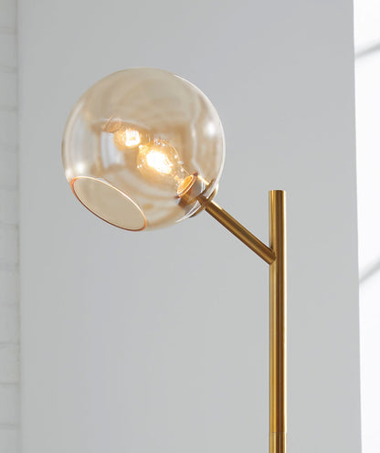 Detail view of Abanson Gold Floor Lamp