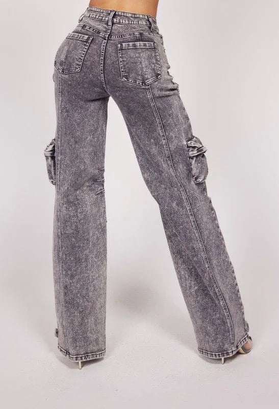 Acid Black Denim: Casual Glam Jeans