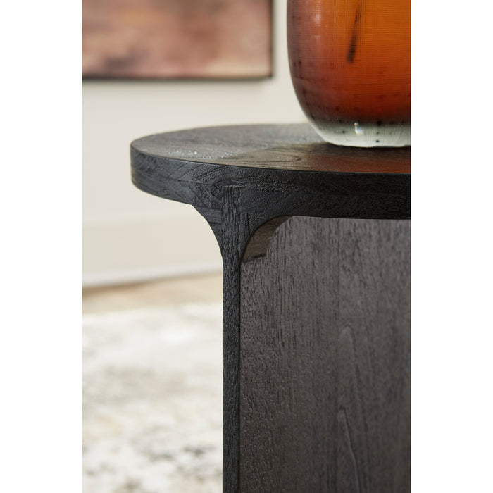 Detail view of Adderley Black Accent Table