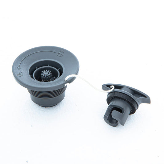 Air Valve Replacement for Drop Stitch Inflatable Hot Tubs and Stand-Up Paddleboards, Gray