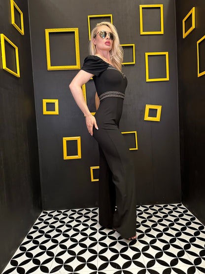 All Exclusive Black Jumpsuit – Elegant Stretch One-Piece