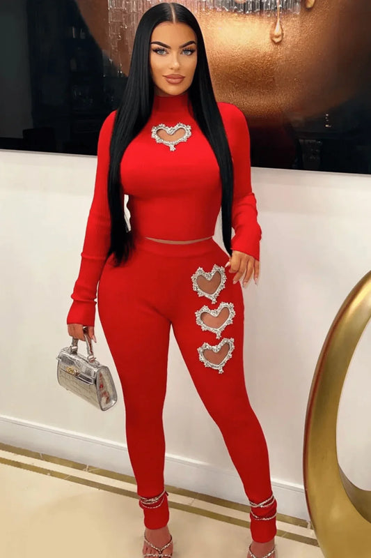 All My Love Leggings Set (Red)
