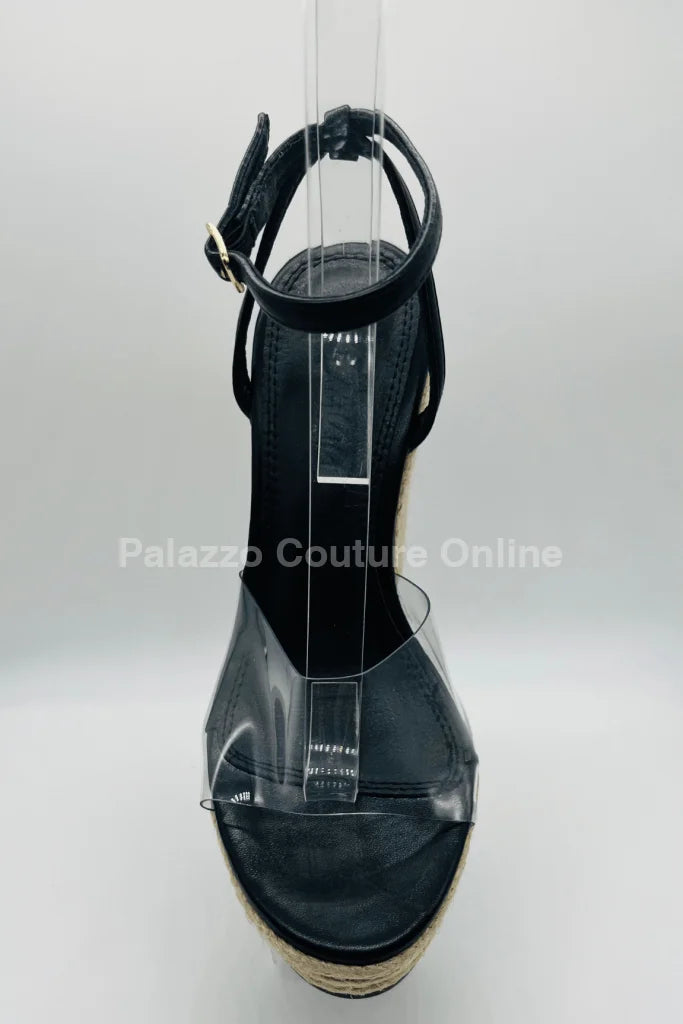 Amalia braided espadrille wedges (Black)