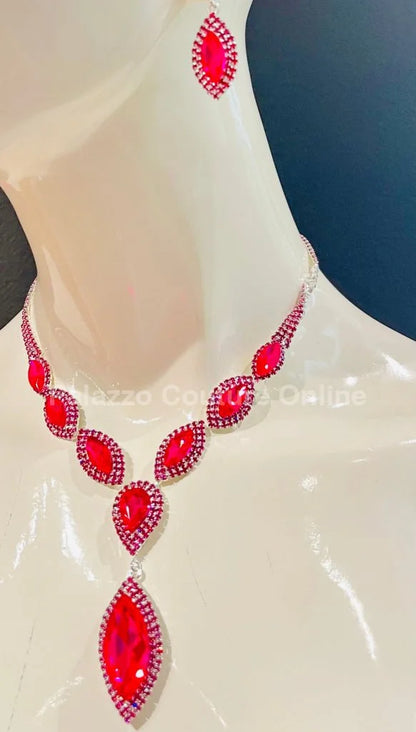 Amatista Drops Necklace Set