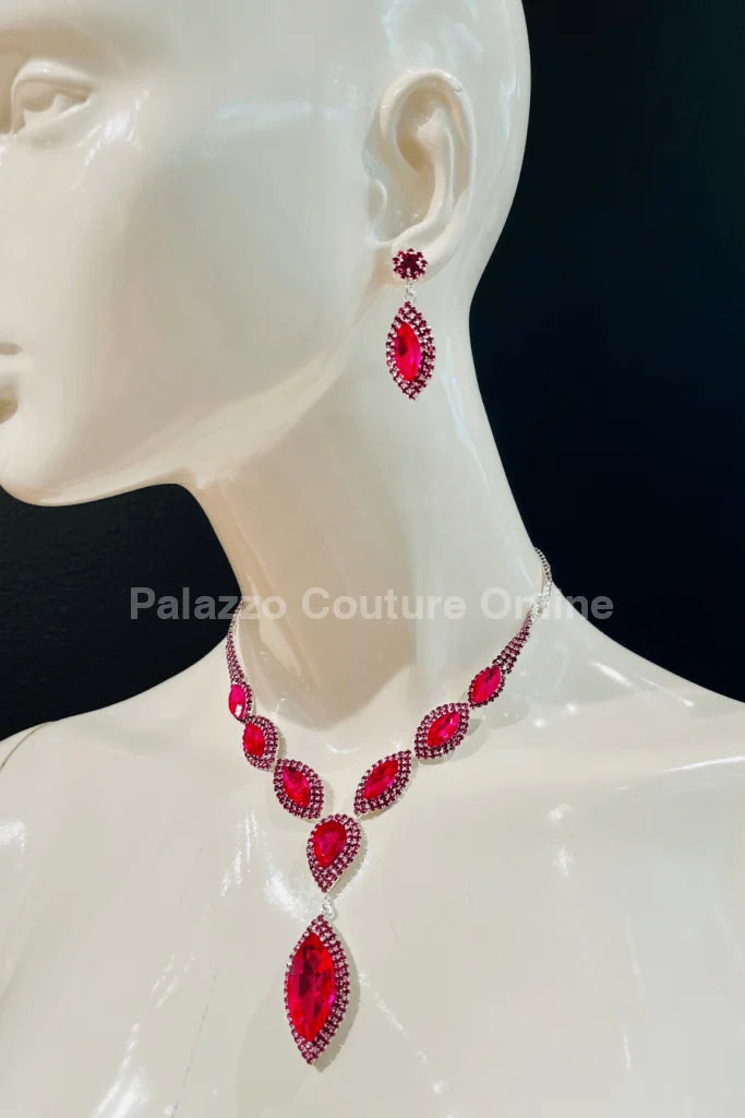 Amatista Drops Necklace Set