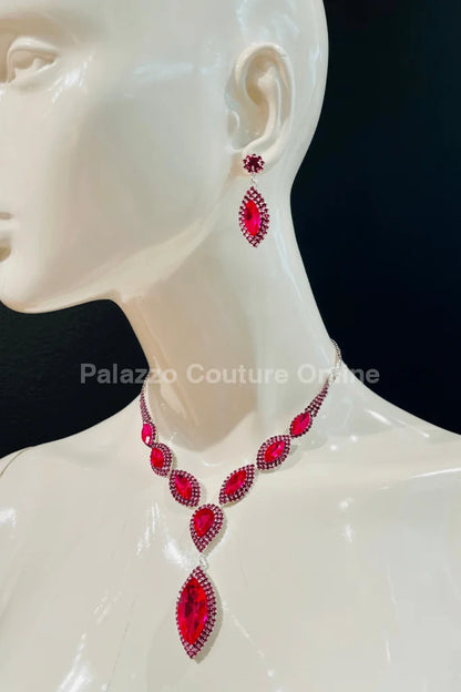 Amatista Drops Necklace Set
