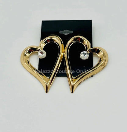 Angle in Heart Earrings (Gold)