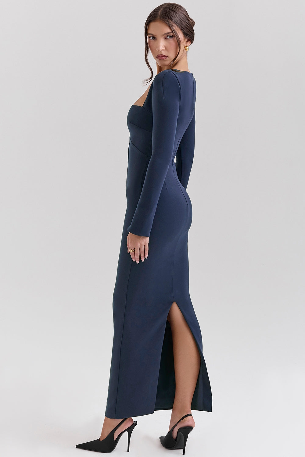 midnight bodycon maxi dress - sale