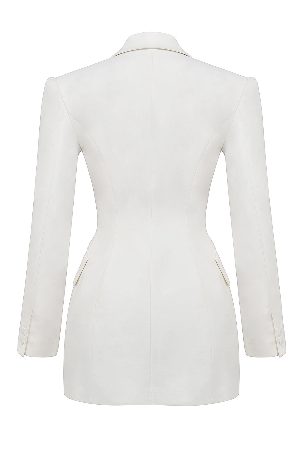 white blazer mini dress