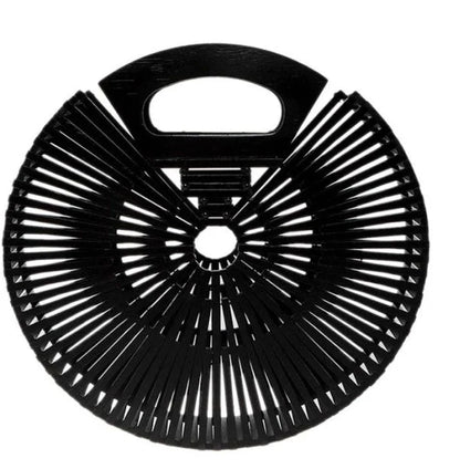Bamboo Ark Hand Round Clutch (Black)