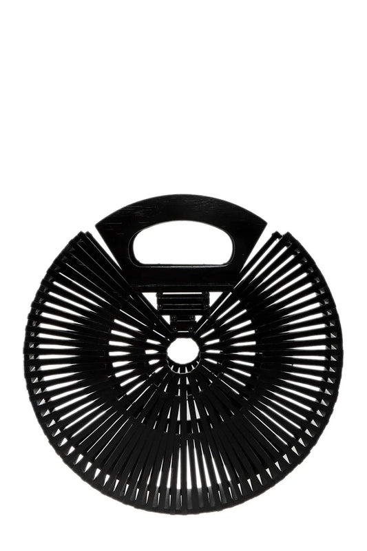 Bamboo Ark Hand Round Clutch (Black)