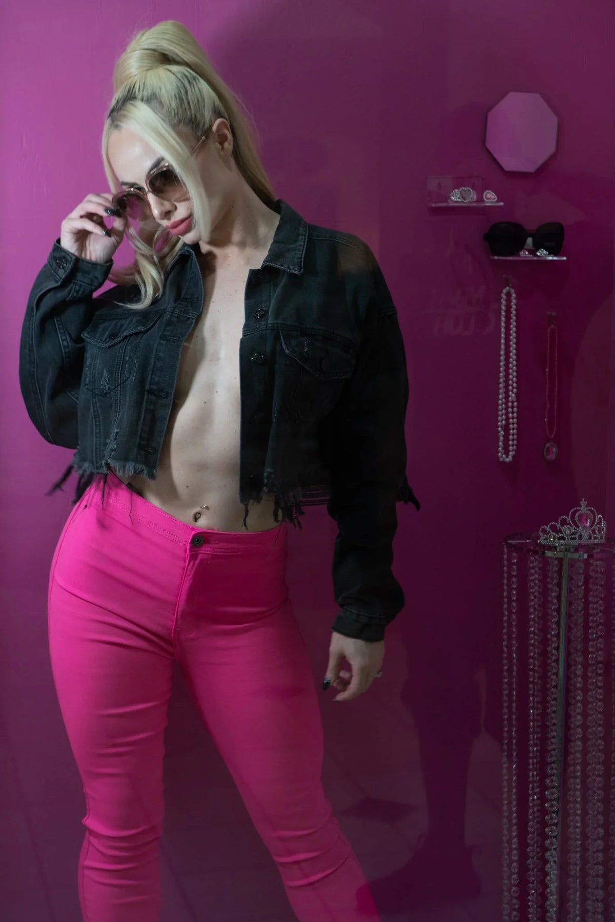 Barbie Skinny Pants – High Waist Fuchsia Skinny Pants