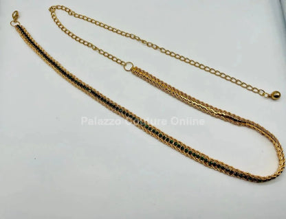 Bary Twisted Chain Belt (Green)