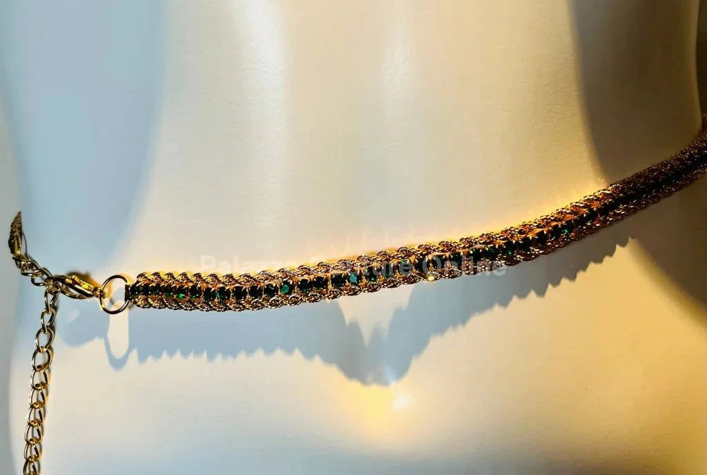Bary Twisted Chain Belt (Green)