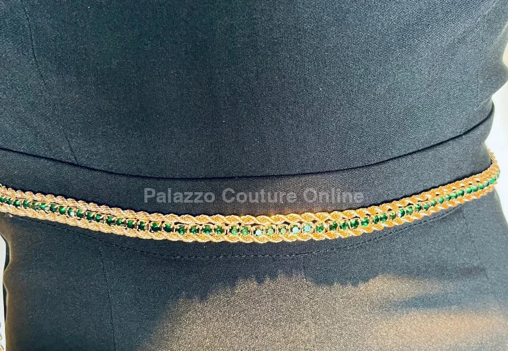 Bary Twisted Chain Belt (Green)