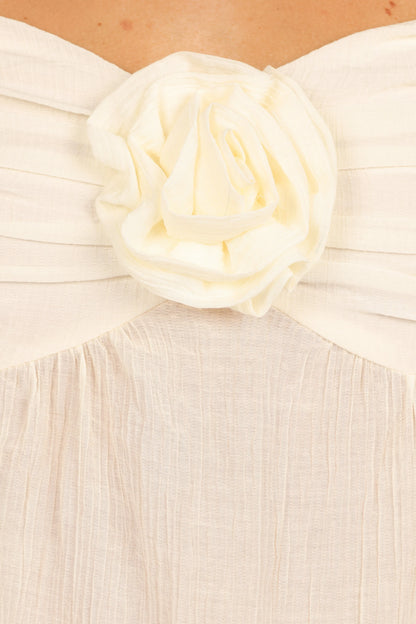 Emerson Rosette Top - Ivory