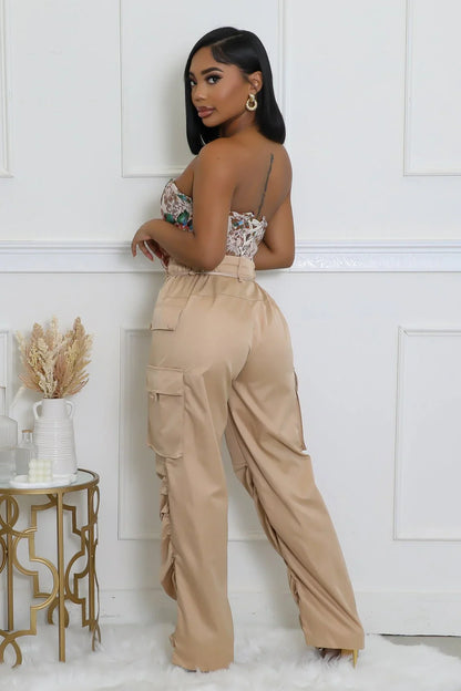 Beige Wide Leg Pants – Home On The Range High‑Waisted Style