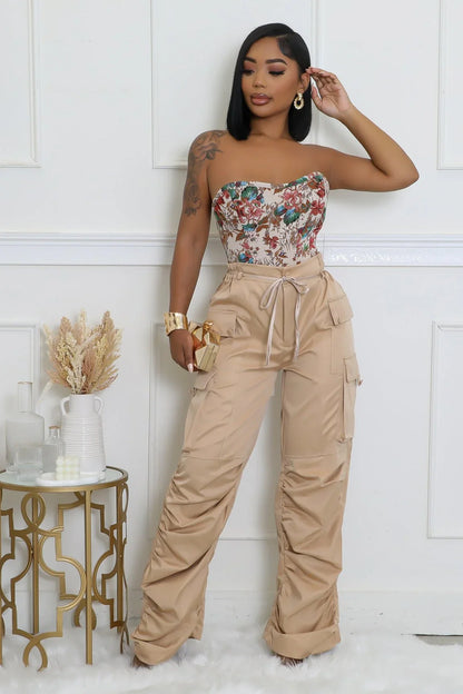 Beige Wide Leg Pants – Home On The Range High‑Waisted Style