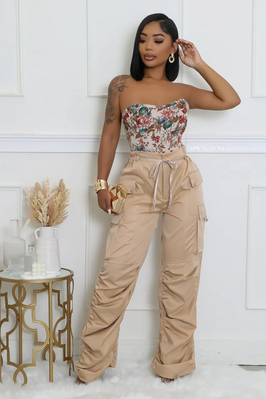 Beige Wide Leg Pants – Home On The Range High‑Waisted Style