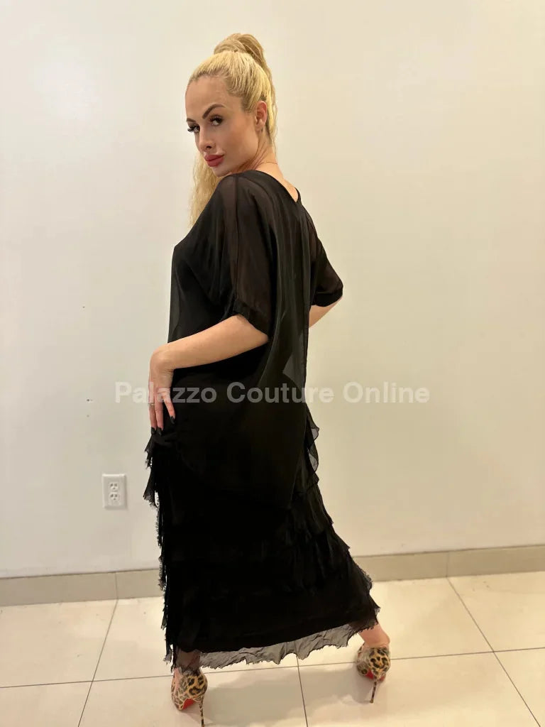 Bellissima Donna Italian Maxi Dress (Black)