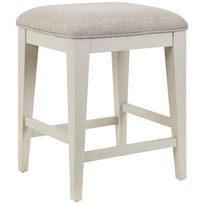 Front right view of Berkley Square Linen Upholstered Counter Stool
