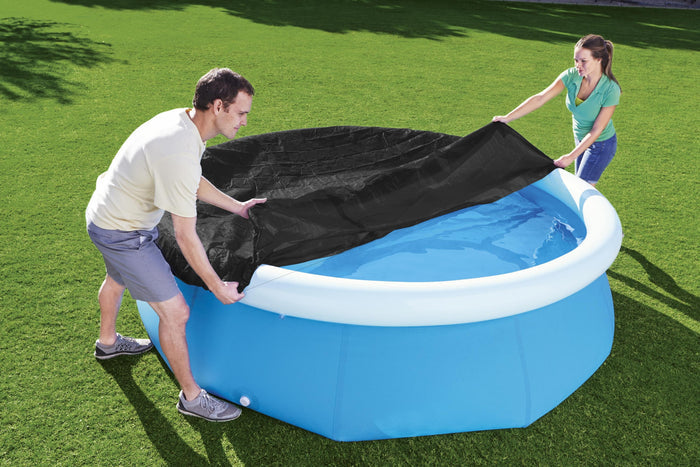 Bestway Fast Set Round Pool Cover for 8' Inflatable Ring Above Ground Pools