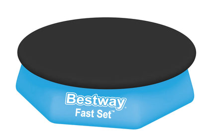Bestway Fast Set Round Pool Cover for 8' Inflatable Ring Above Ground Pools