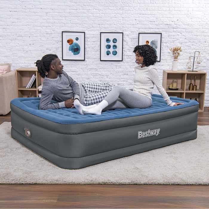 Bestway Tough Guard Air Mattress Queen 18" with Built-in AC Pump