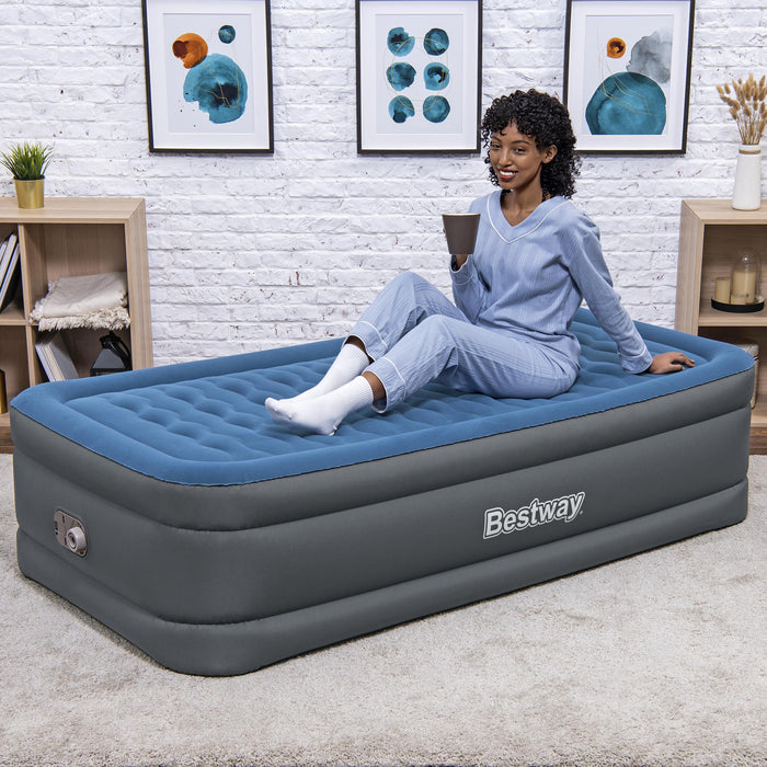 Bestway Tough Guard Air Mattress Twin 18" with Built-in AC Pump