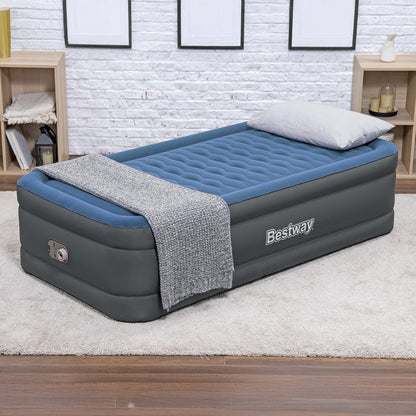 Bestway Tough Guard Air Mattress Twin 18" with Built-in AC Pump